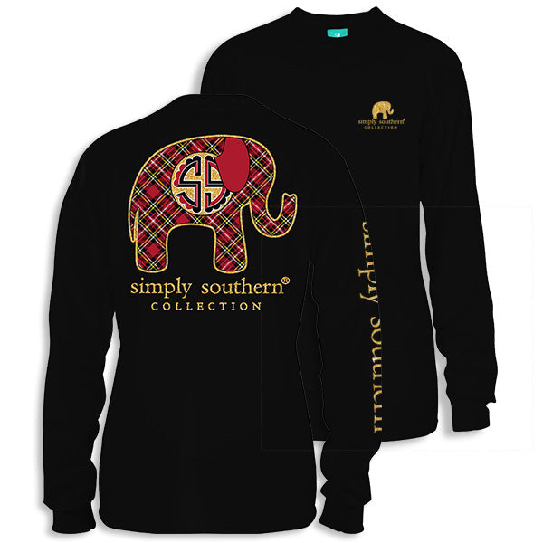 SALE Simply Southern Preppy Plaid Elephant - Adult & Kids T-Shirts, Sweatshirts & Hoodies apparel design preview 1