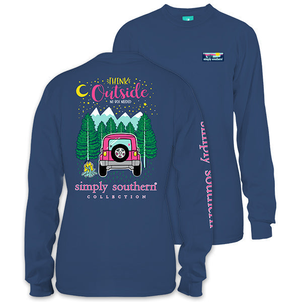 SALE Simply Southern Preppy Think Outside - Adult & Kids T-Shirts, Sweatshirts & Hoodies apparel design preview 1