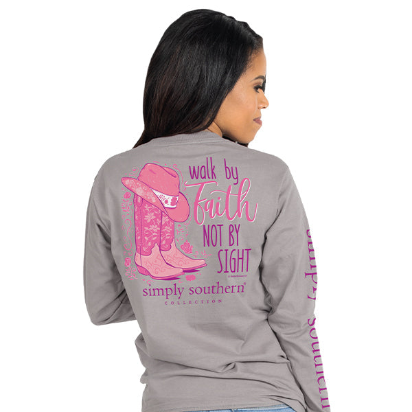 SALE Simply Southern Preppy Walk By Faith Boots - Adult & Kids T-Shirts, Sweatshirts & Hoodies apparel design preview 2