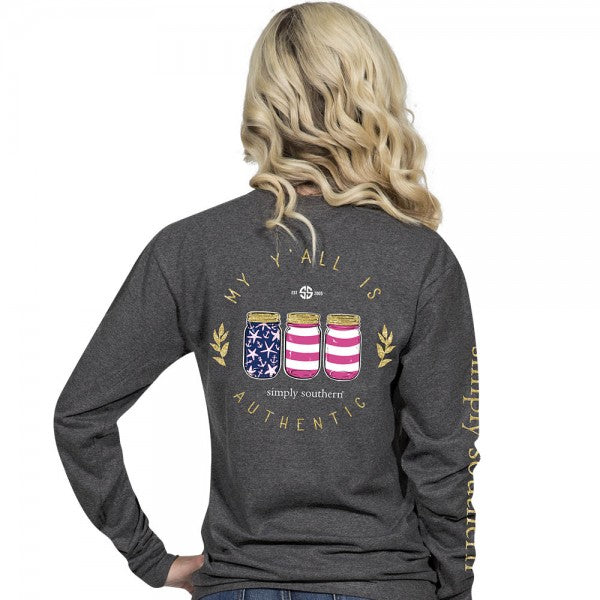 SALE Simply Southern Preppy Yall Authentic USA Mason - Adult & Kids T-Shirts, Sweatshirts & Hoodies apparel design preview 2