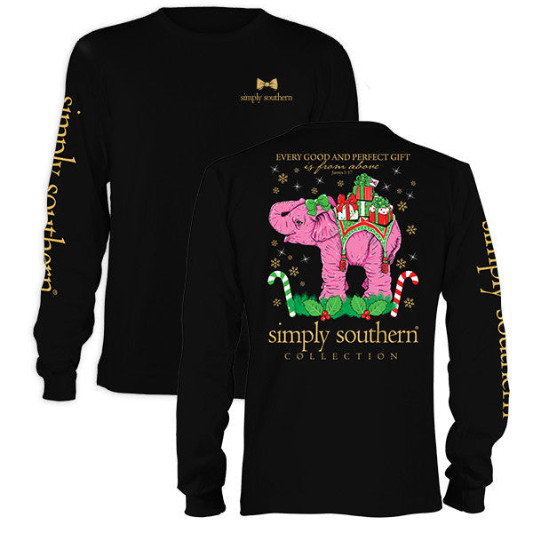 SALE Simply Southern Holiday Christmas Gifts Elephant - Adult & Kids T-Shirts, Sweatshirts & Hoodies apparel design preview 1
