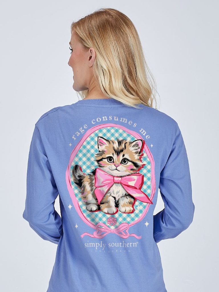 Simply Southern Rage Cat Bow - Adult & Kids T-Shirts, Sweatshirts & Hoodies apparel design preview 1