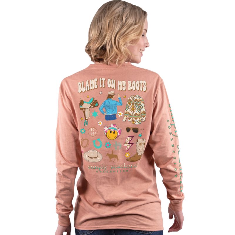 SALE Simply Southern Blame It On My Roots - Adult & Kids T-Shirts, Sweatshirts & Hoodies apparel design preview 1