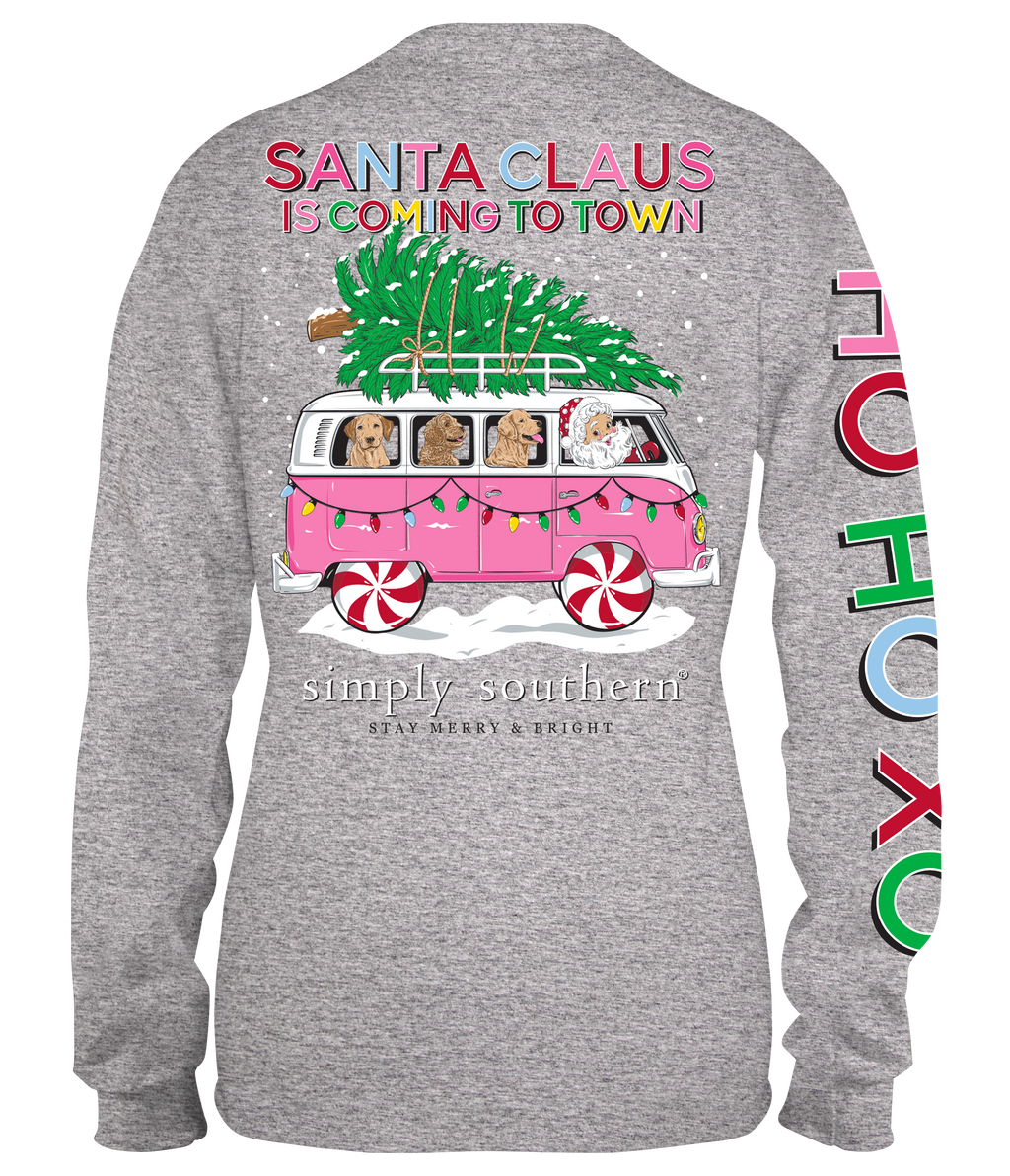 Simply Southern Santa Bus Holiday - Adult & Kids T-Shirts, Sweatshirts & Hoodies apparel design preview 1