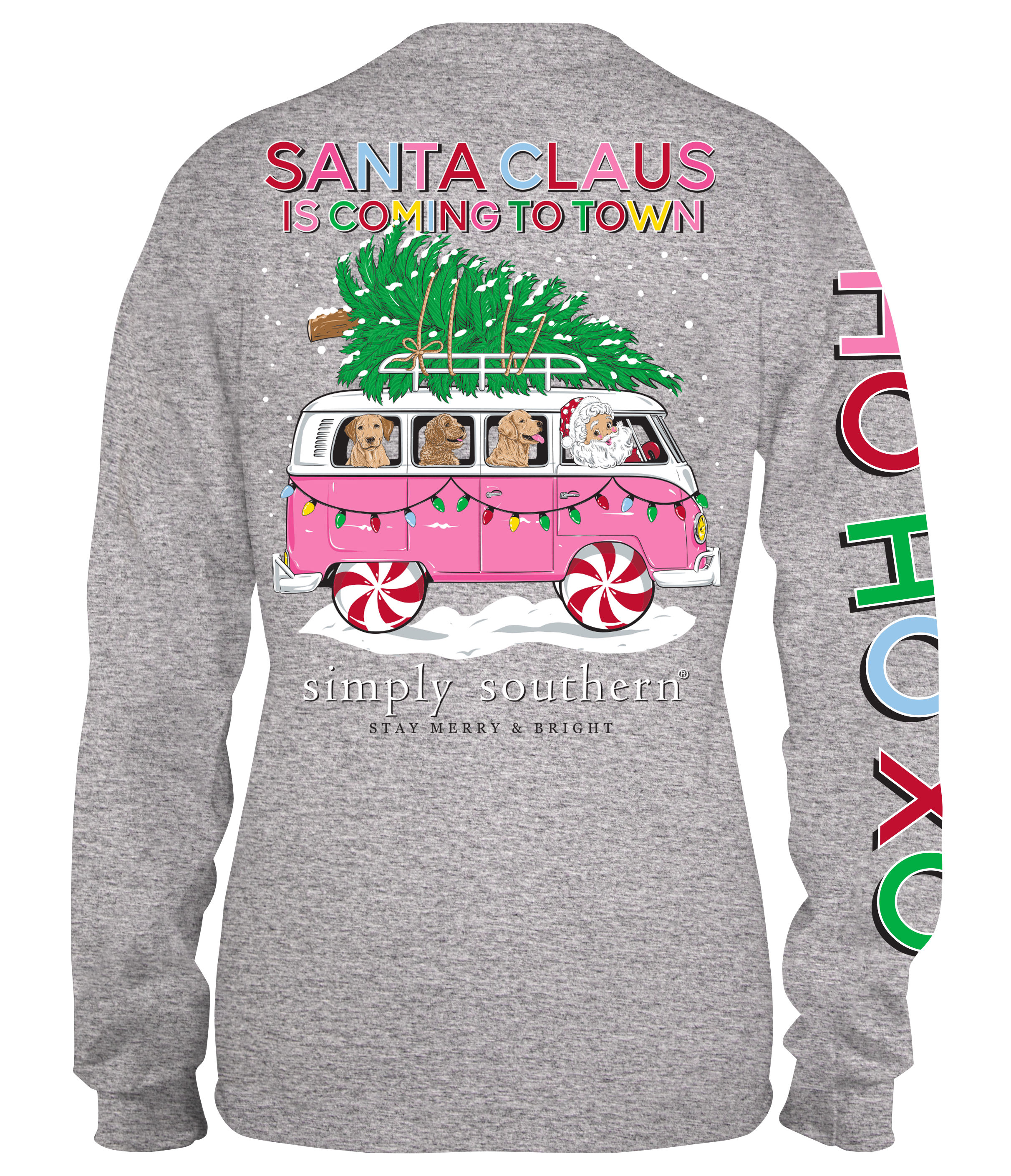 Simply Southern Santa Bus Holiday - Adult & Kids T-Shirts, Sweatshirts & Hoodies apparel design preview 1