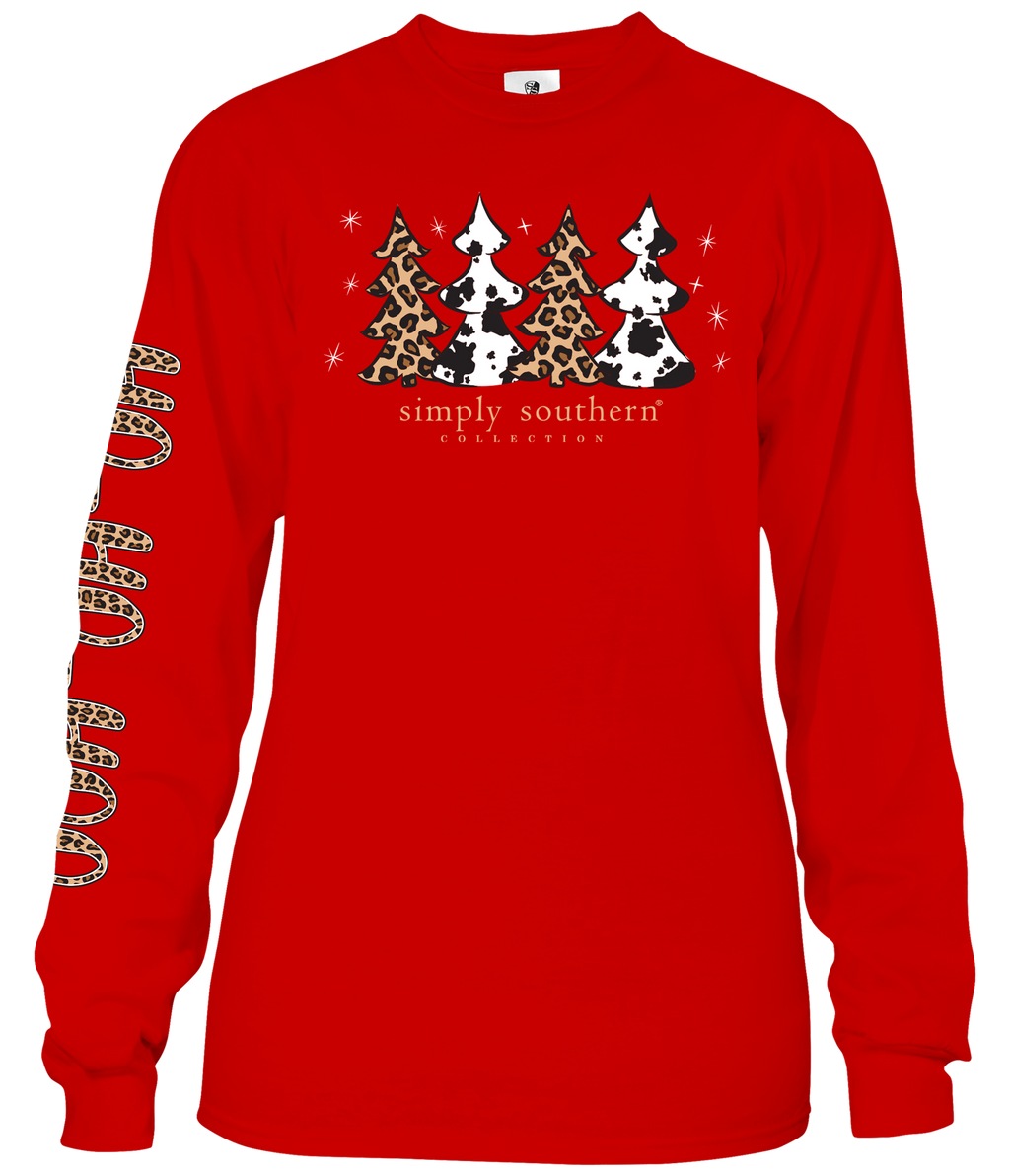 SALE Simply Southern Santa Leopard Cow Print Holiday - Adult & Kids T-Shirts, Sweatshirts & Hoodies apparel design preview 2