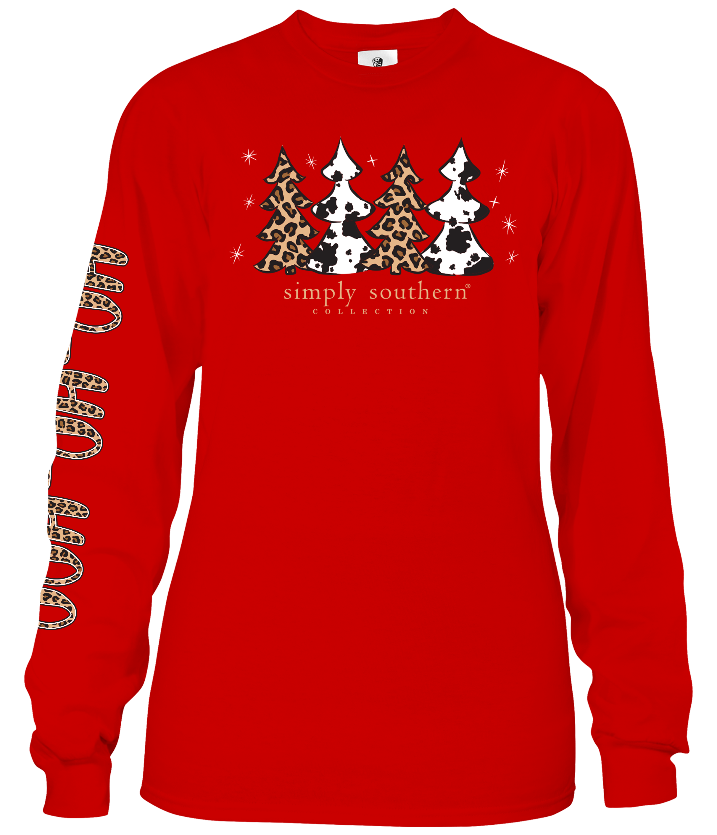 SALE Simply Southern Santa Leopard Cow Print Holiday - Adult & Kids T-Shirts, Sweatshirts & Hoodies apparel design preview 2