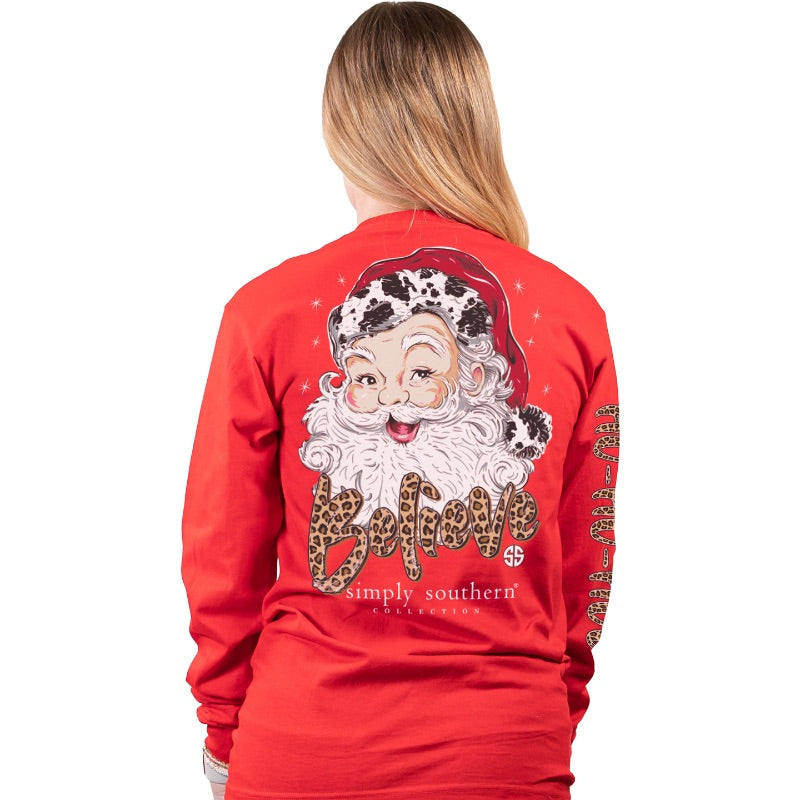 SALE Simply Southern Santa Leopard Cow Print Holiday - Adult & Kids T-Shirts, Sweatshirts & Hoodies apparel design preview 1