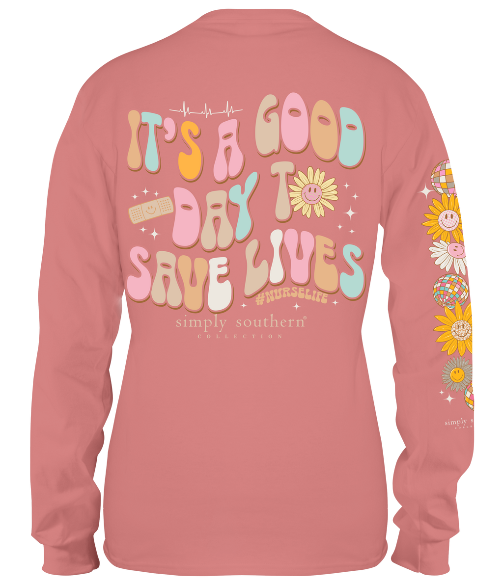 Simply Southern Save Lives Nurse - Adult & Kids T-Shirts, Sweatshirts & Hoodies apparel design preview 1