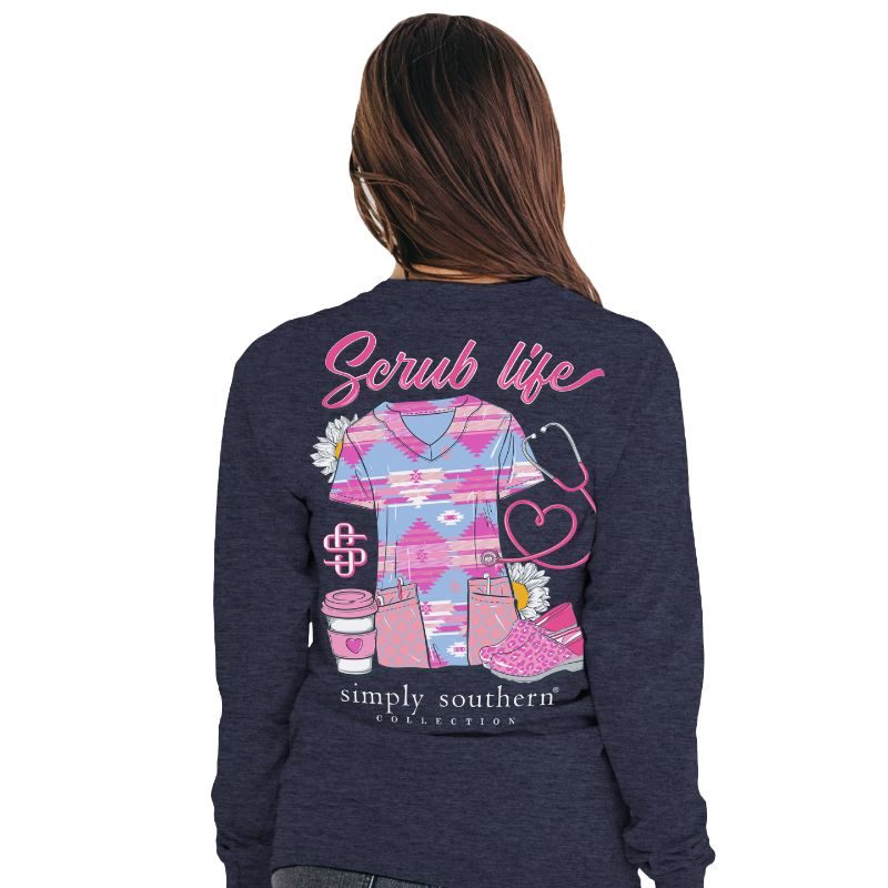 Simply Southern Scrub Life Nurse - Adult & Kids T-Shirts, Sweatshirts & Hoodies apparel design preview 1
