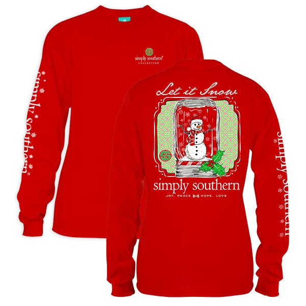 SALE Youth Simply Southern Preppy Let It Snow Holiday - Adult & Kids T-Shirts, Sweatshirts & Hoodies apparel design preview 1