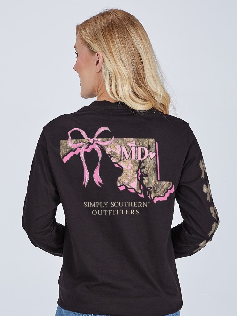 Simply Southern Maryland Camo Bow - Adult & Kids T-Shirts, Sweatshirts & Hoodies apparel design preview 1