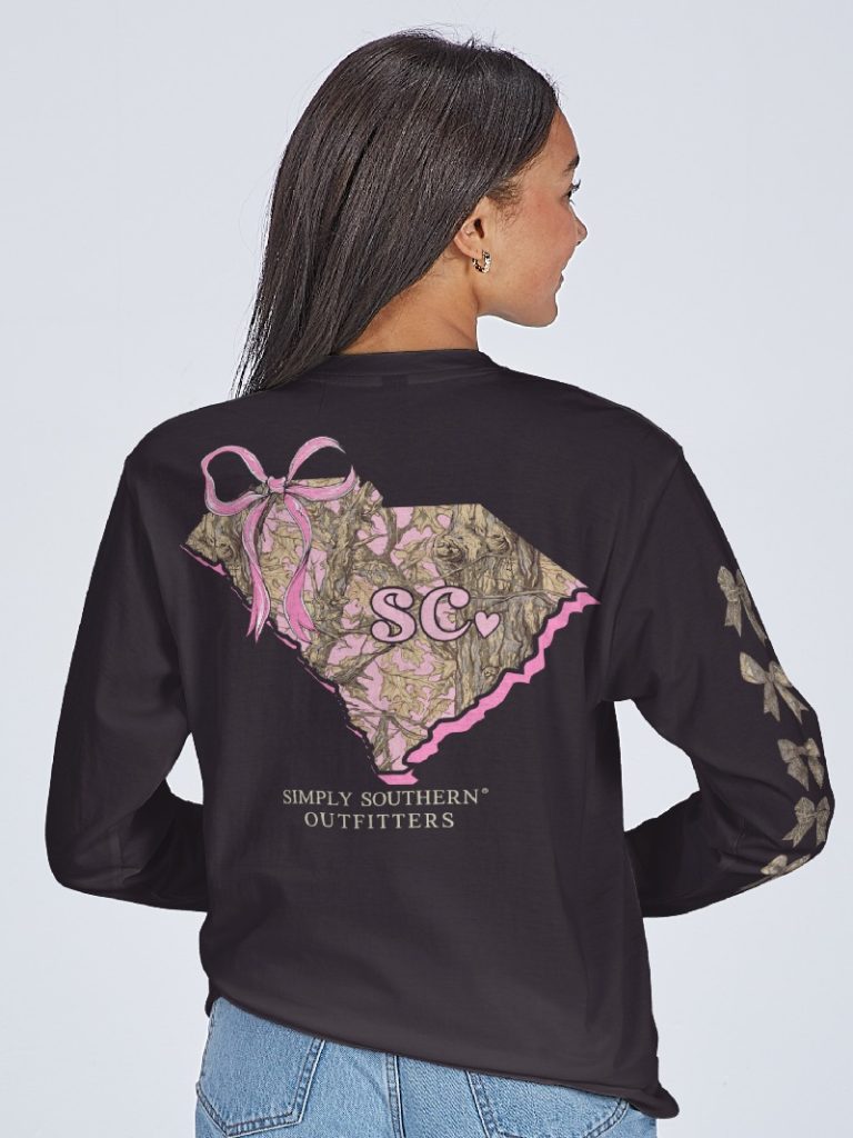 Simply Southern South Carolina Camo Bow - Adult & Kids T-Shirts, Sweatshirts & Hoodies apparel design preview 1