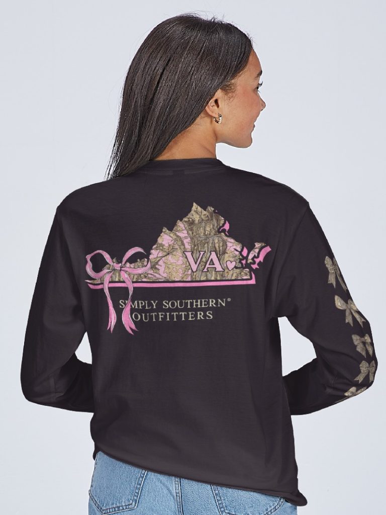 Simply Southern Virginia Camo Bow - Adult & Kids T-Shirts, Sweatshirts & Hoodies apparel design preview 1