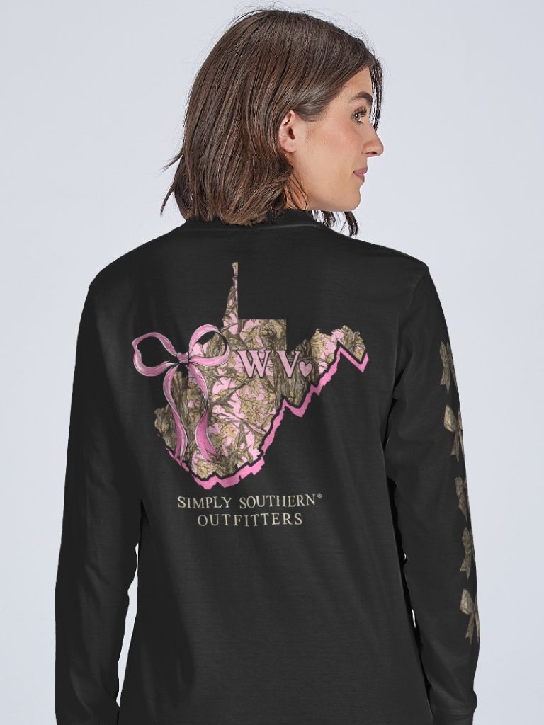 Simply Southern West Virginia Camo Bow - Adult & Kids T-Shirts, Sweatshirts & Hoodies apparel design preview 1