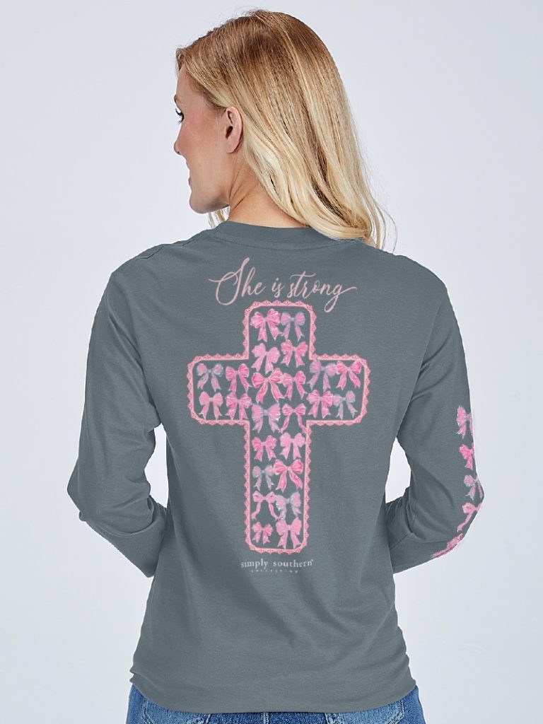 Simply Southern Strong Bow Cross - Adult & Kids T-Shirts, Sweatshirts & Hoodies apparel design preview 1