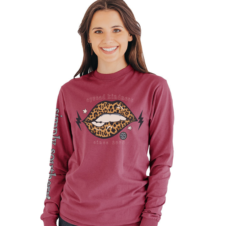 SALE Simply Southern Preppy Sugar Leopard Lips - Adult & Kids T-Shirts, Sweatshirts & Hoodies apparel design preview 2