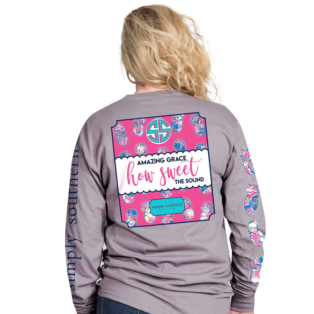 SALE Simply Southern Preppy Amazing Grace How Sweet - Adult & Kids T-Shirts, Sweatshirts & Hoodies apparel design preview 2