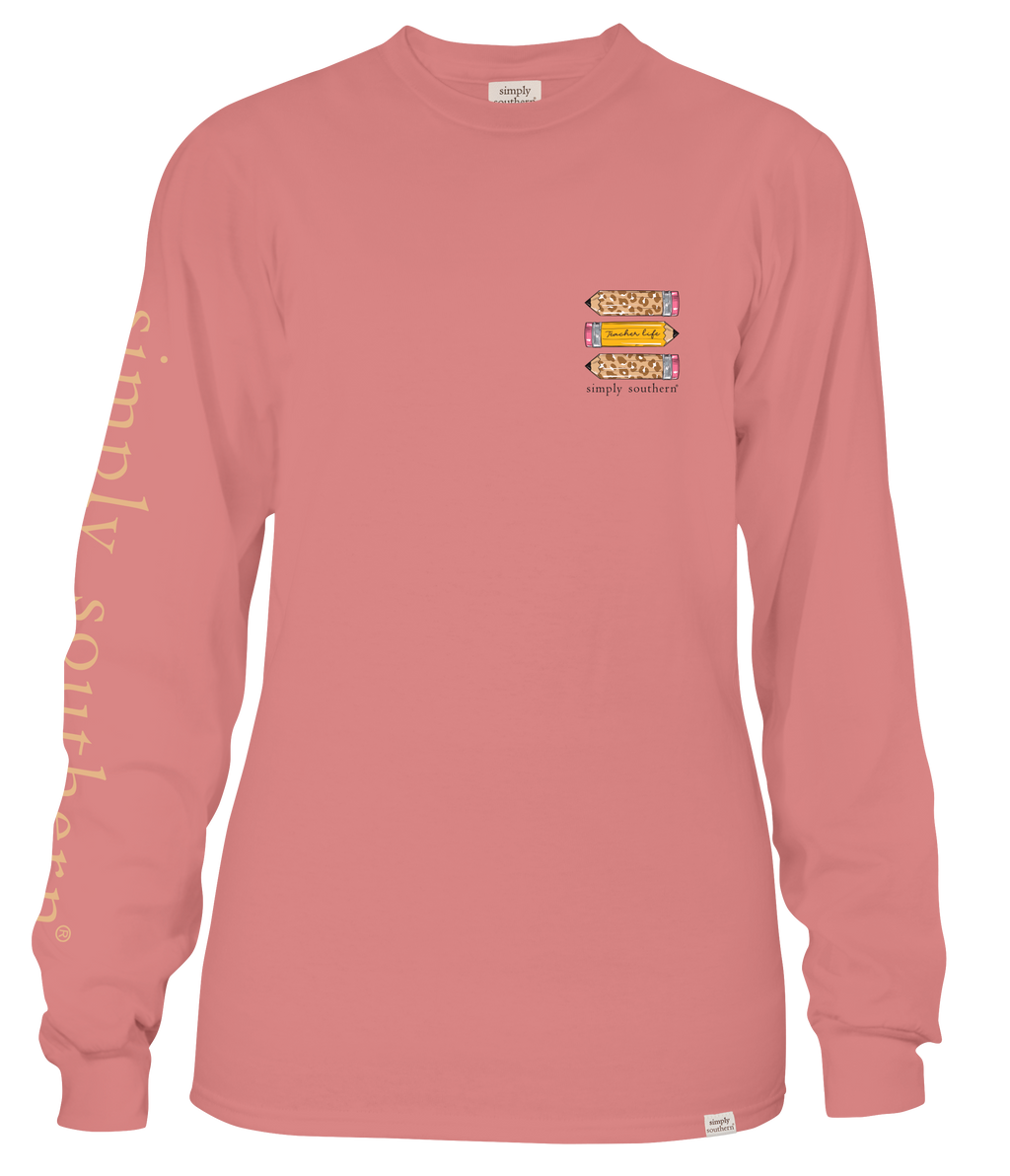 Simply Southern Teach Love Inspire Teacher - Adult & Kids T-Shirts, Sweatshirts & Hoodies apparel design preview 2