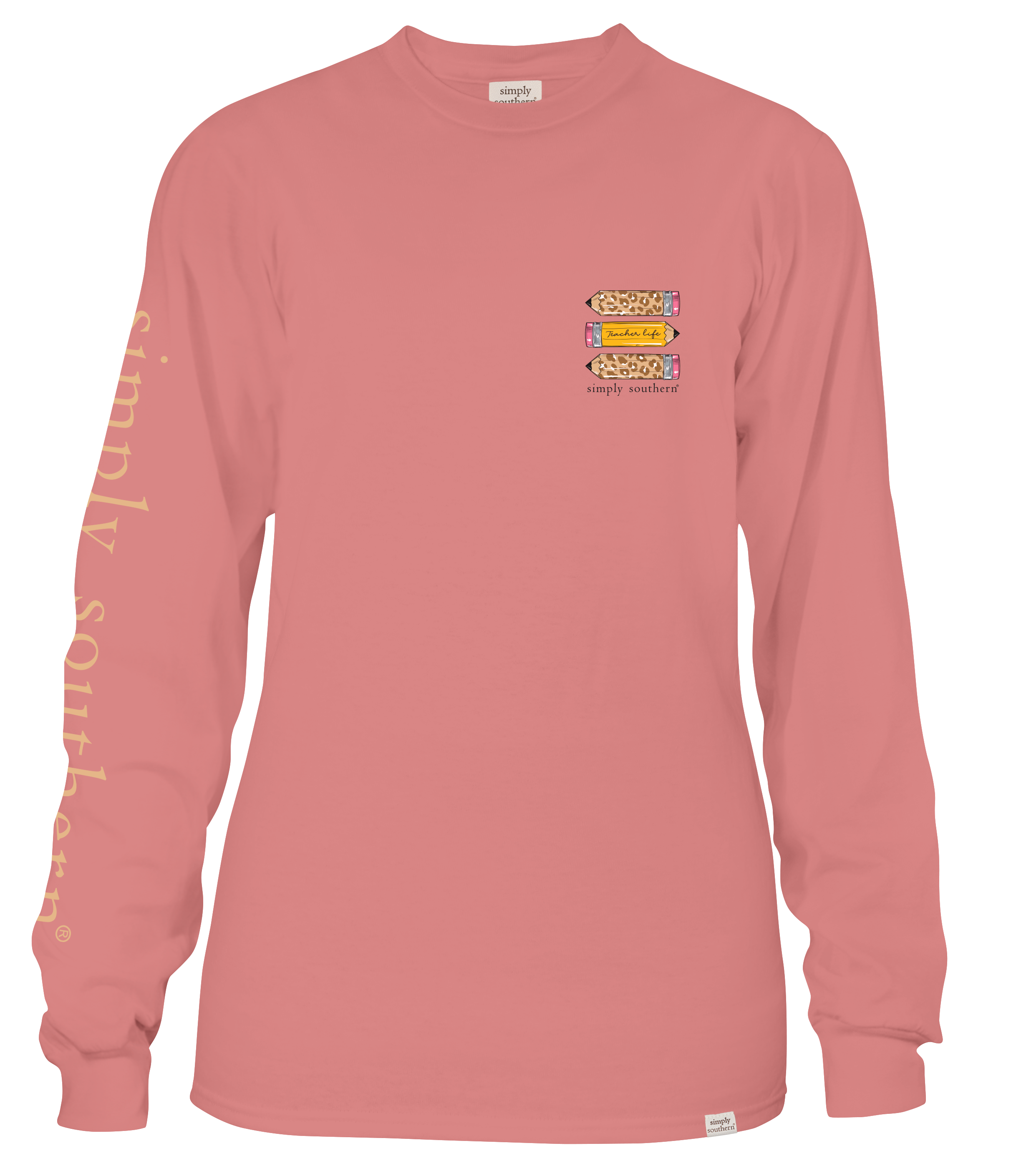 Simply Southern Teach Love Inspire Teacher - Adult & Kids T-Shirts, Sweatshirts & Hoodies apparel design preview 2