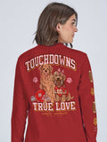 Simply Southern Touchdowns Love Fall - Adult & Kids T-Shirts, Sweatshirts & Hoodies apparel design preview 1