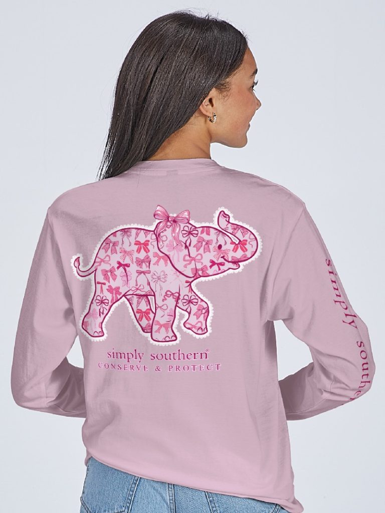Simply Southern Elephant Tracker Bows - Adult & Kids T-Shirts, Sweatshirts & Hoodies apparel design preview 1