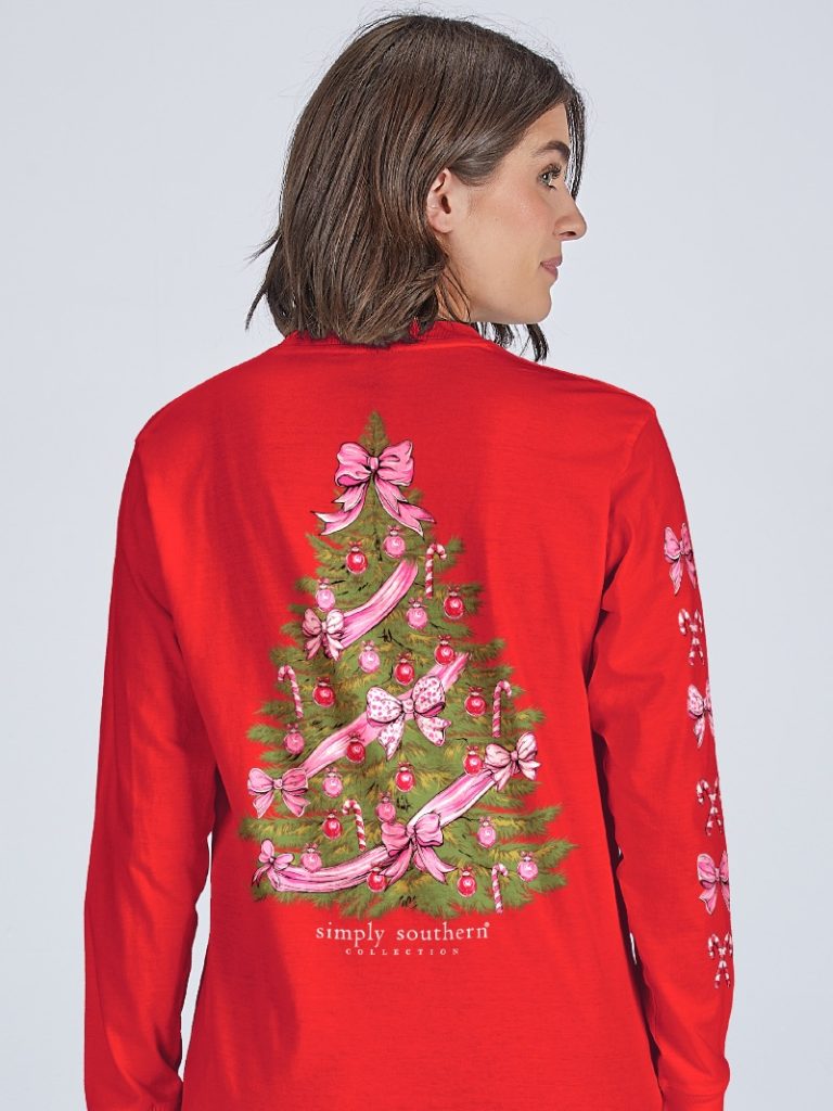 Simply Southern Bow Tree Holiday - Adult & Kids T-Shirts, Sweatshirts & Hoodies apparel design preview 2