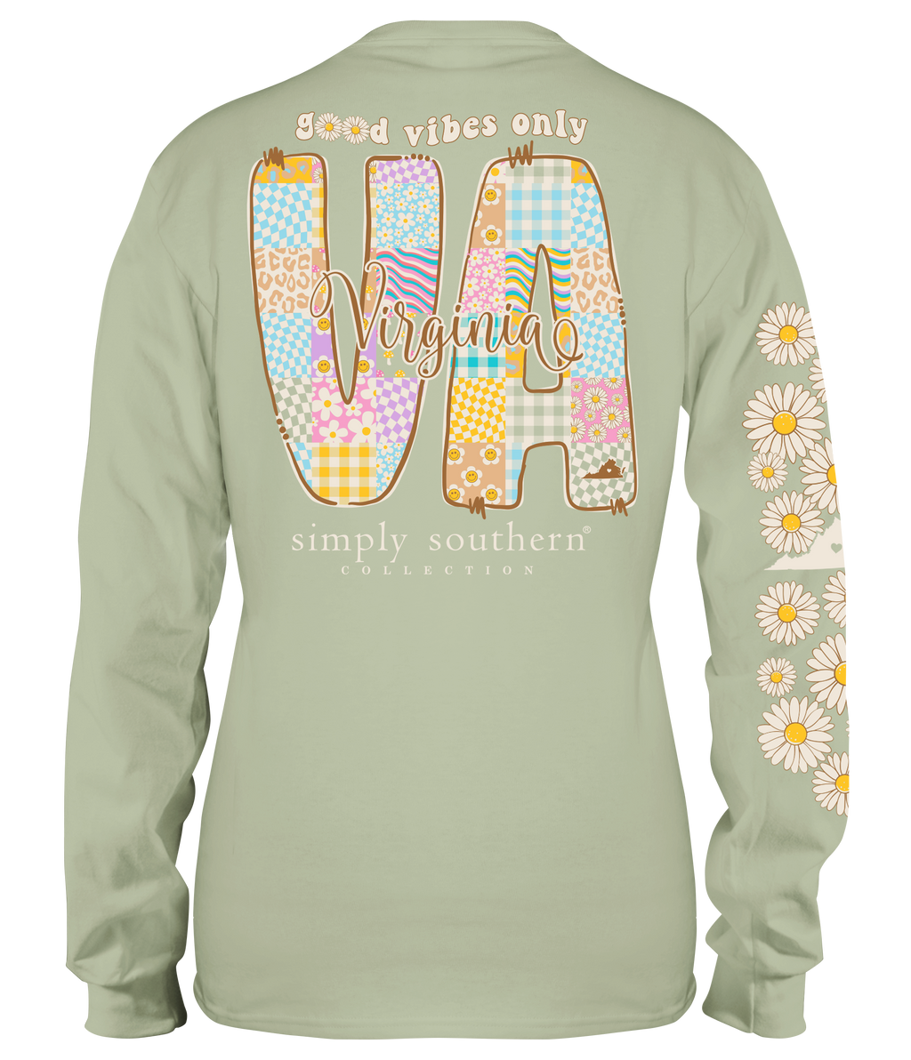 Simply Southern Good Vibes Virginia - Adult & Kids T-Shirts, Sweatshirts & Hoodies apparel design preview 1
