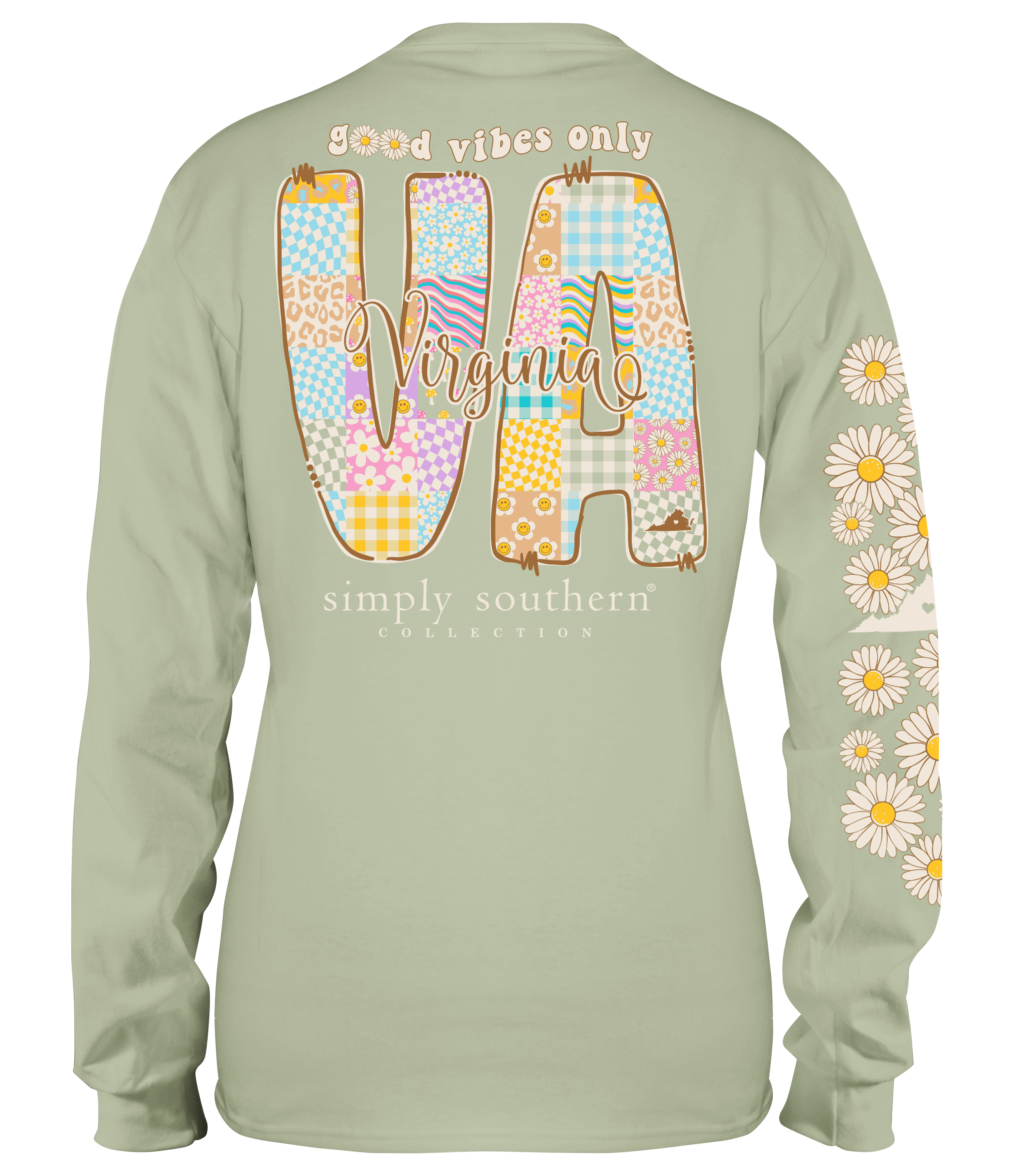 Simply Southern Good Vibes Virginia - Adult & Kids T-Shirts, Sweatshirts & Hoodies apparel design preview 1