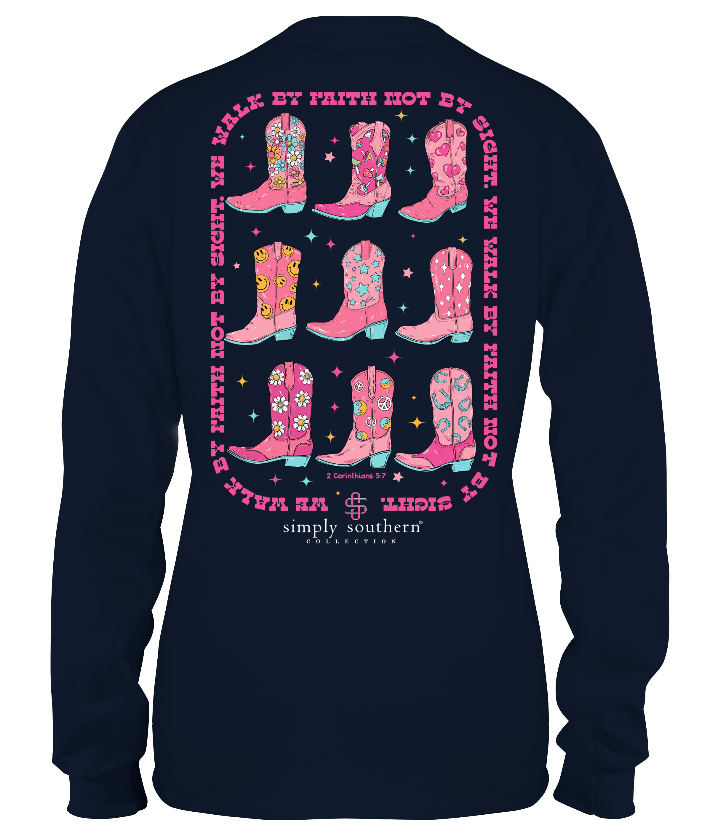 Simply Southern Walk By Faith Boots - Adult & Kids T-Shirts, Sweatshirts & Hoodies apparel design preview 1