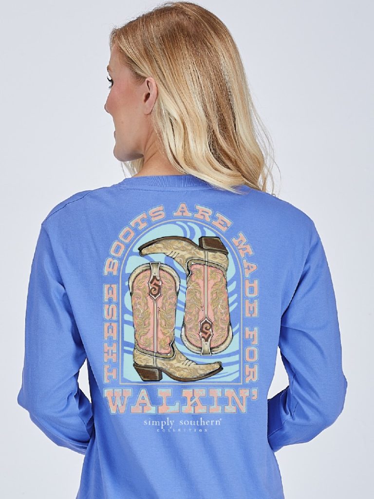 Simply Southern Walking Boots Vista - Adult & Kids T-Shirts, Sweatshirts & Hoodies apparel design preview 1