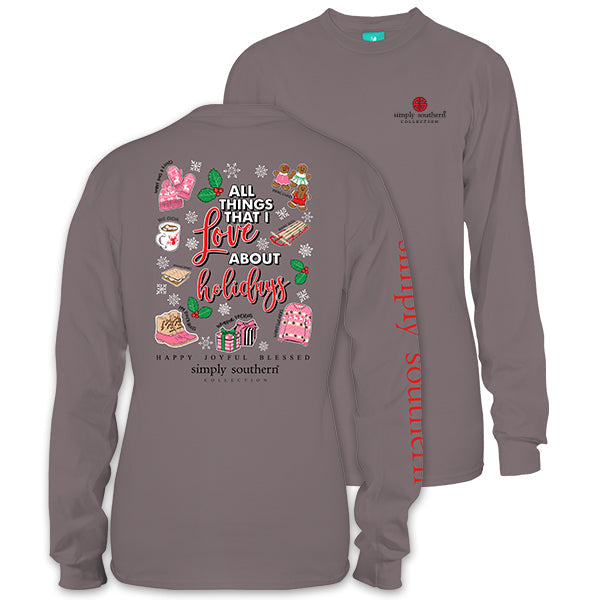 SALE Simply Southern Preppy Love About The Holidays - Adult & Kids T-Shirts, Sweatshirts & Hoodies apparel design preview 1