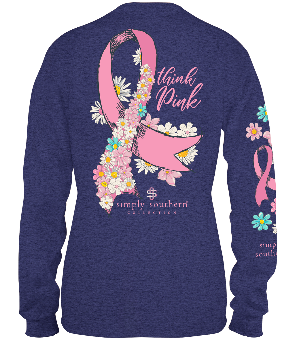 SALE Simply Southern Think Pink Cancer - Adult & Kids T-Shirts, Sweatshirts & Hoodies apparel design preview 1
