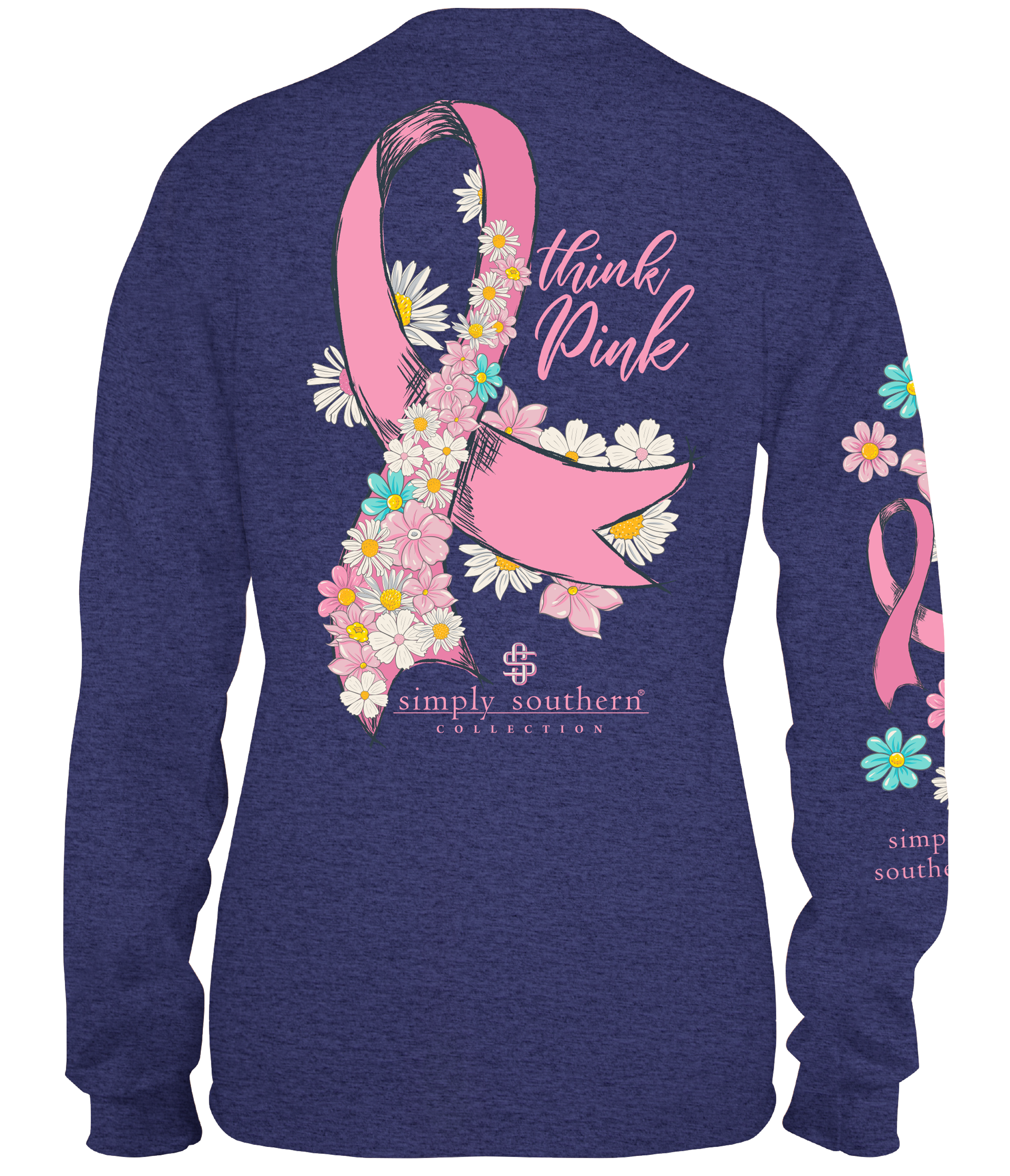 SALE Simply Southern Think Pink Cancer - Adult & Kids T-Shirts, Sweatshirts & Hoodies apparel design preview 1
