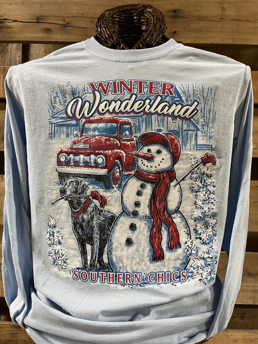 Southern Chics Winter Wonderland Holiday - Adult & Kids T-Shirts, Sweatshirts & Hoodies apparel design preview 1