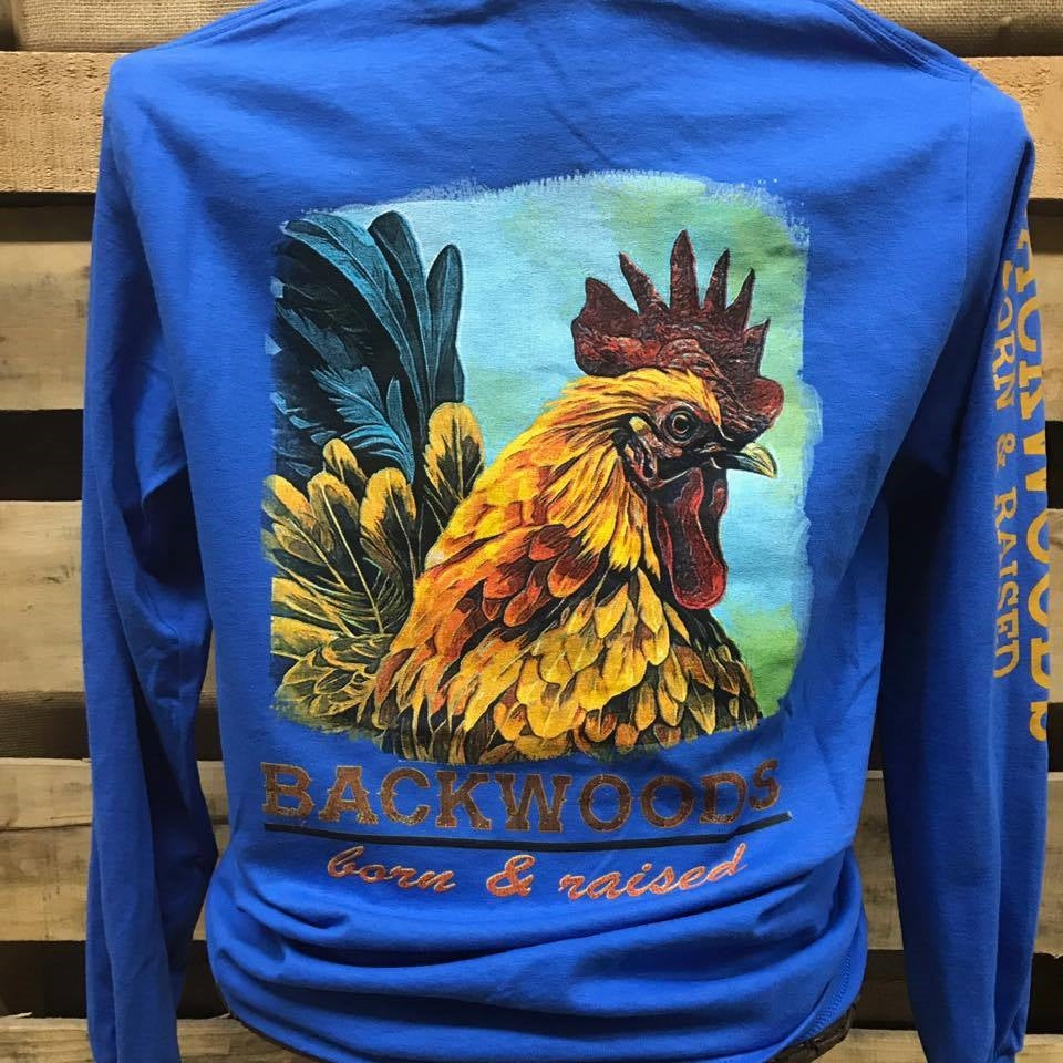 SALE Backwoods Born Raised Southern Rooster Unisex - Adult & Kids T-Shirts, Sweatshirts & Hoodies apparel design preview 1