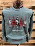 Southern Chics Believe Christmas Trees Comfort Colors - Adult & Kids T-Shirts, Sweatshirts & Hoodies apparel design preview 1