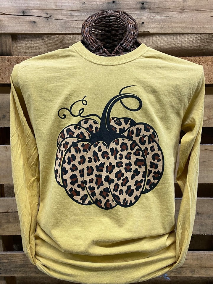 Southern Chics Apparel Leopard Pumpkin Comfort Colors - Adult & Kids T-Shirts, Sweatshirts & Hoodies apparel design preview 1
