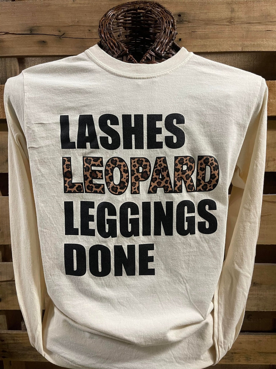 Southern Chics Lashes Leopard Leggings Comfort Colors - Adult & Kids T-Shirts, Sweatshirts & Hoodies apparel design preview 1