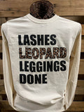 Southern Chics Lashes Leopard Leggings Comfort Colors - Adult & Kids T-Shirts, Sweatshirts & Hoodies apparel design preview 1