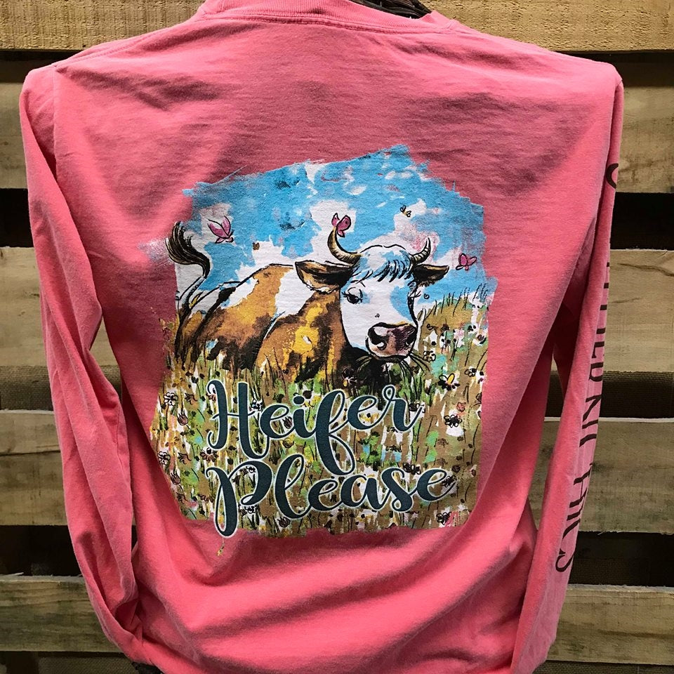 SALE Southern Chics Heifer Please Cow Comfort Colors - Adult & Kids T-Shirts, Sweatshirts & Hoodies apparel design preview 1