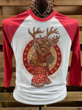 SALE Southern Chics Christmas Reindeer Raglan Canvas - Adult & Kids T-Shirts, Sweatshirts & Hoodies apparel design preview 1