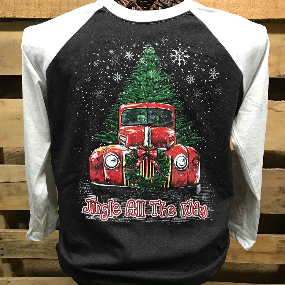 Southern Chics Jingle All the Way Christmas Car - Adult & Kids T-Shirts, Sweatshirts & Hoodies apparel design preview 1