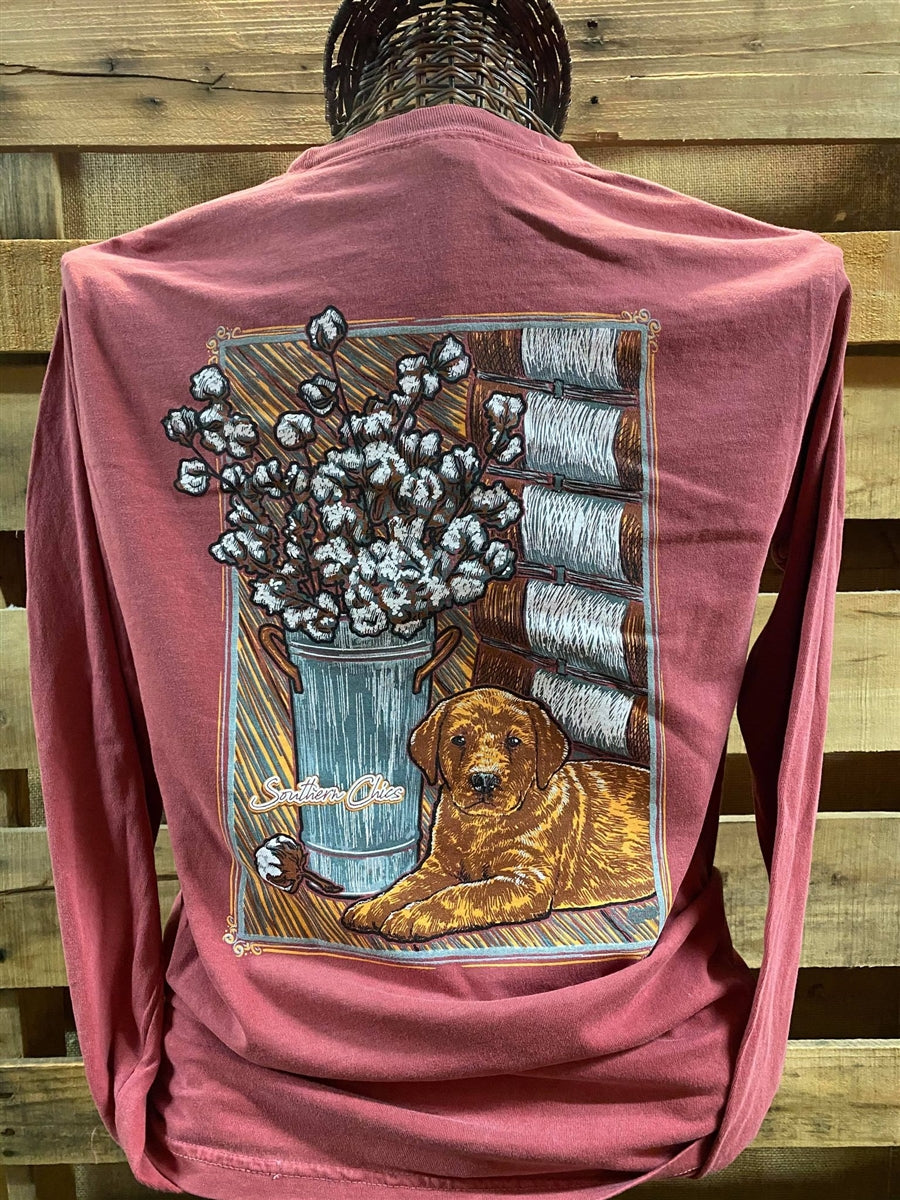 SALE Southern Chics Apparel Puppy with Cotton Bale - Adult & Kids T-Shirts, Sweatshirts & Hoodies apparel design preview 1