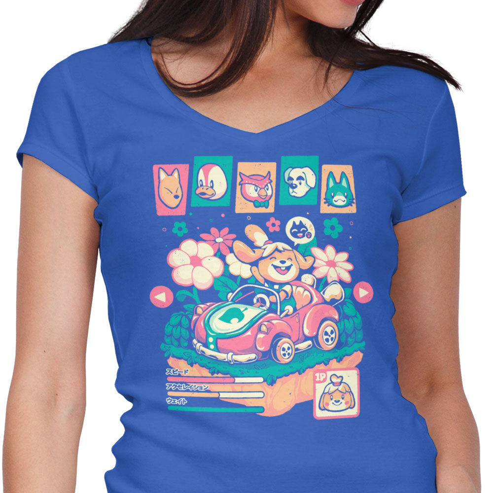 La Belle Kart Women's V-Neck - Adult & Kids T-Shirts, Sweatshirts & Hoodies apparel design preview 1