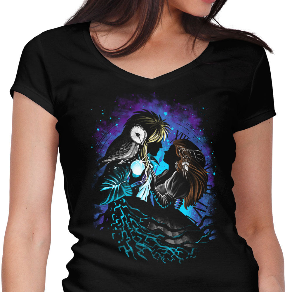 Labyrinth Love Women's V-Neck - Adult & Kids T-Shirts, Sweatshirts & Hoodies apparel design preview 1