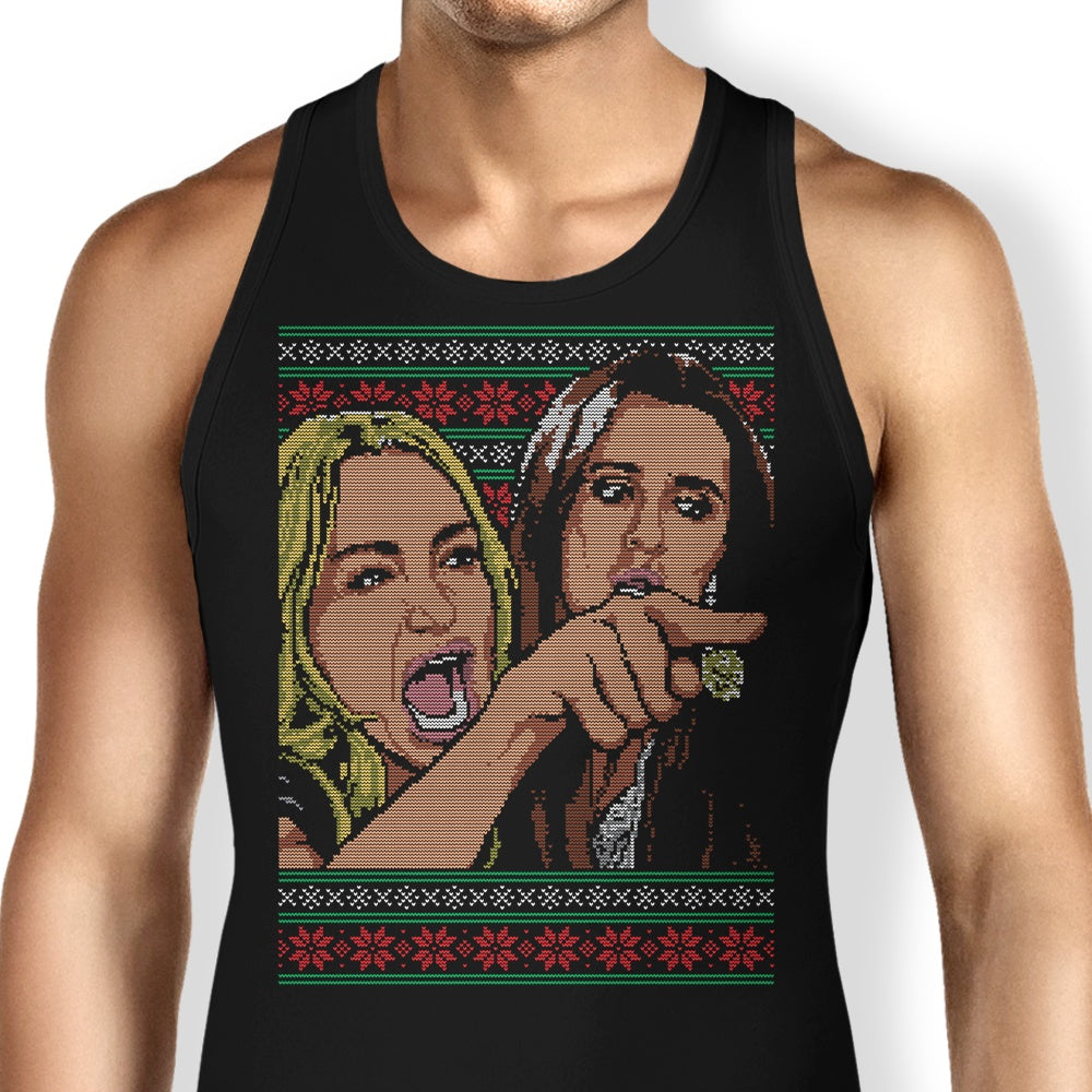 Ladies Yelling Sweater Tank Top - Adult & Kids T-Shirts, Sweatshirts & Hoodies apparel design preview 1