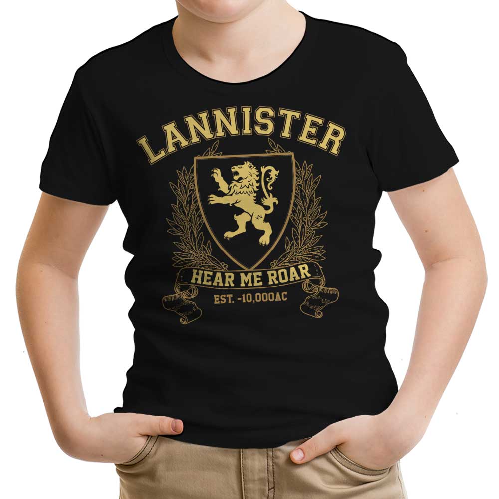 Lannister University Youth Apparel - Adult & Kids T-Shirts, Sweatshirts & Hoodies apparel design preview 1