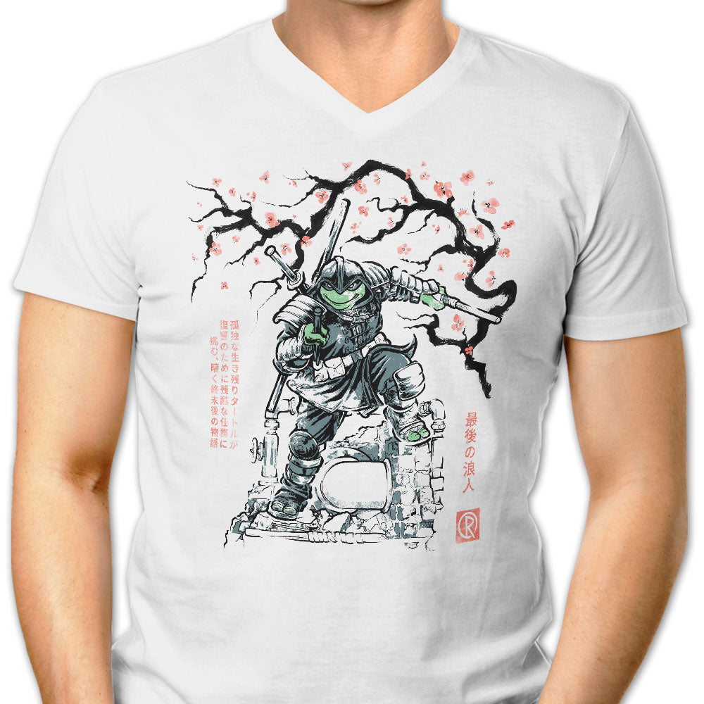 Last Ronin Sumi-e Men's V-Neck - Adult & Kids T-Shirts, Sweatshirts & Hoodies apparel design preview 1