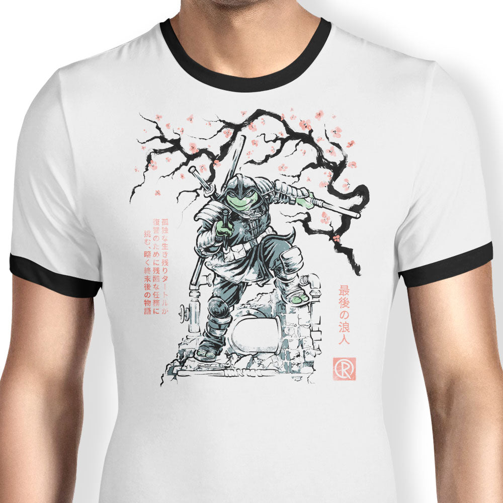 Last Ronin Sumi-e Ringer - Adult & Kids T-Shirts, Sweatshirts & Hoodies apparel design preview 1